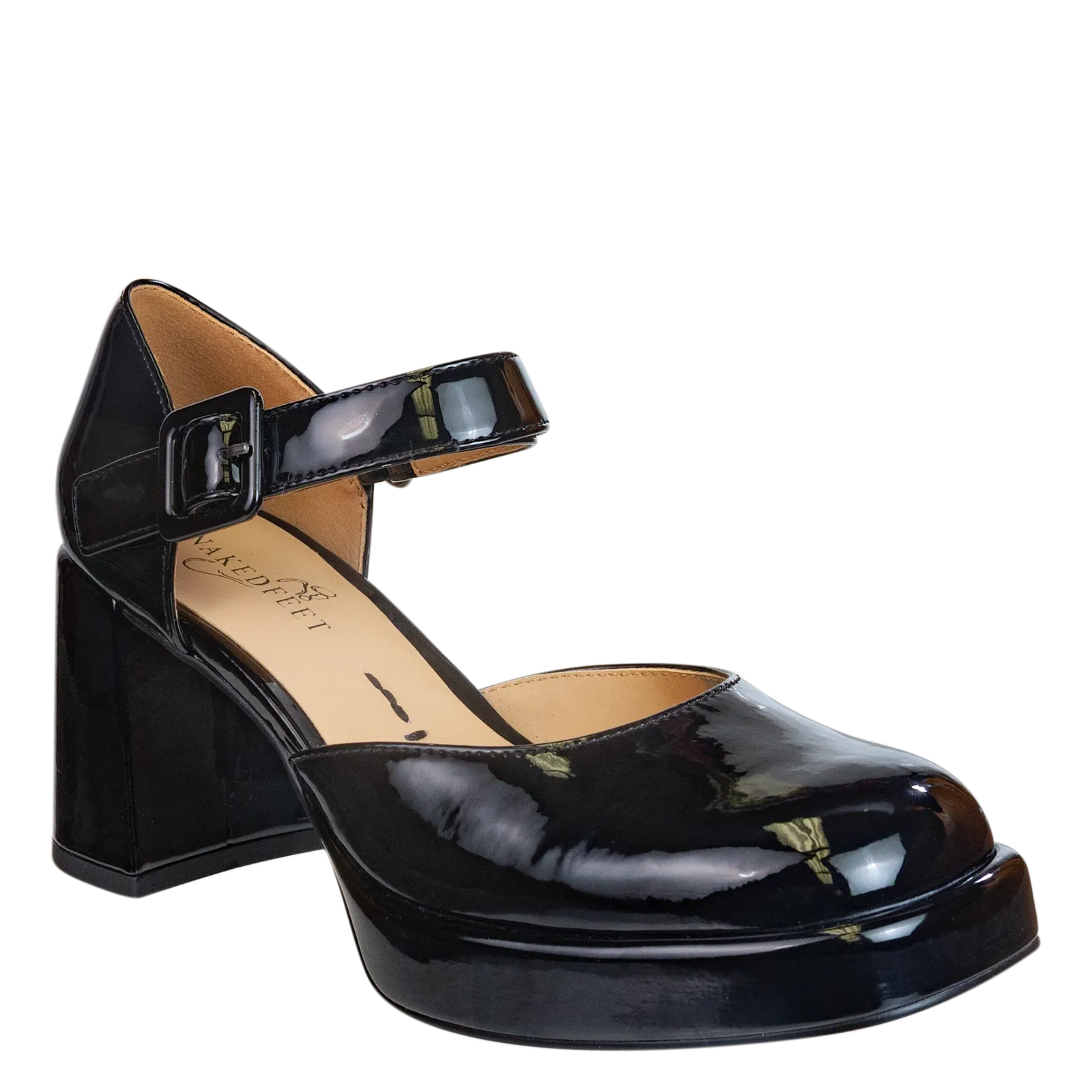 ESTONIA in BLACK PATENT Heeled Clogs