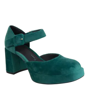 ESTONIA in EMERALD Heeled Clogs