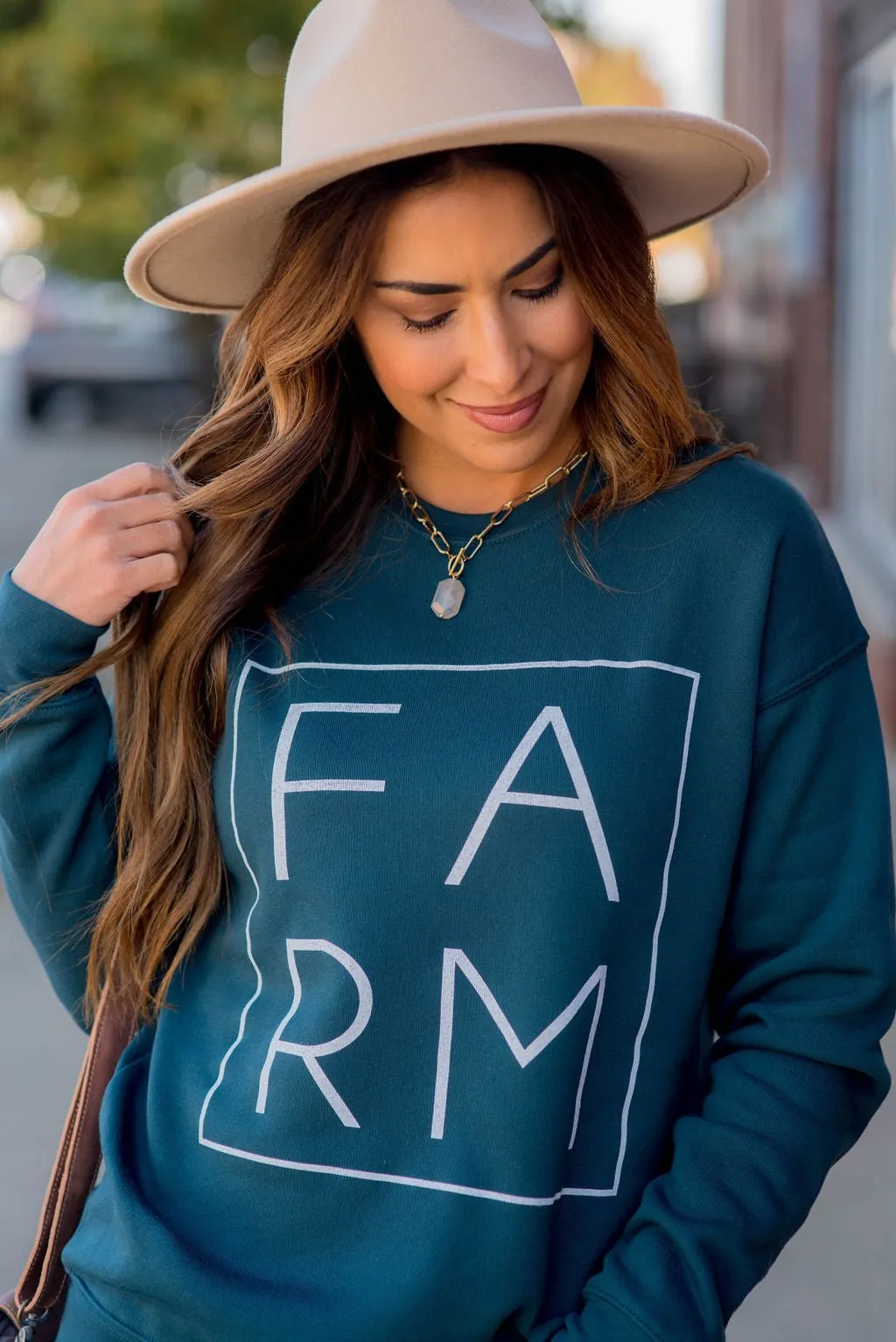 Farm Blocked Graphic Crewneck