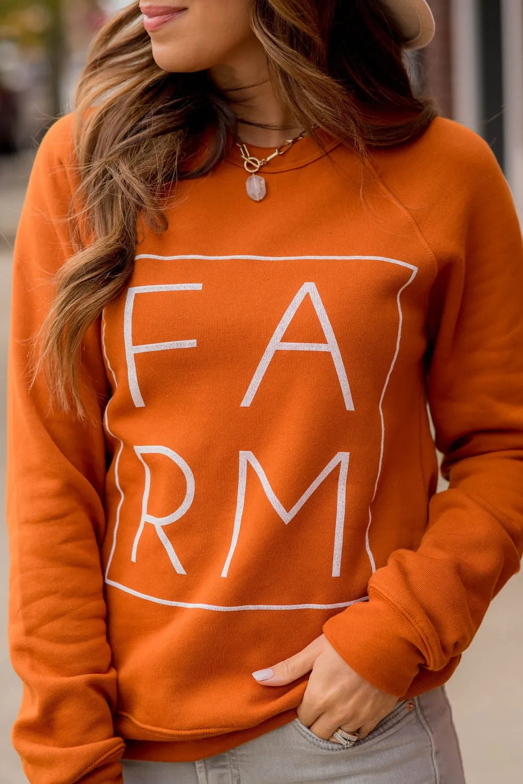 Farm Blocked Graphic Crewneck