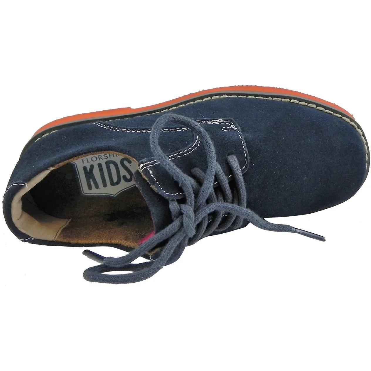 Florsheim Boy's Kearny Suede Classic Lace Up Oxford Shoes Navy