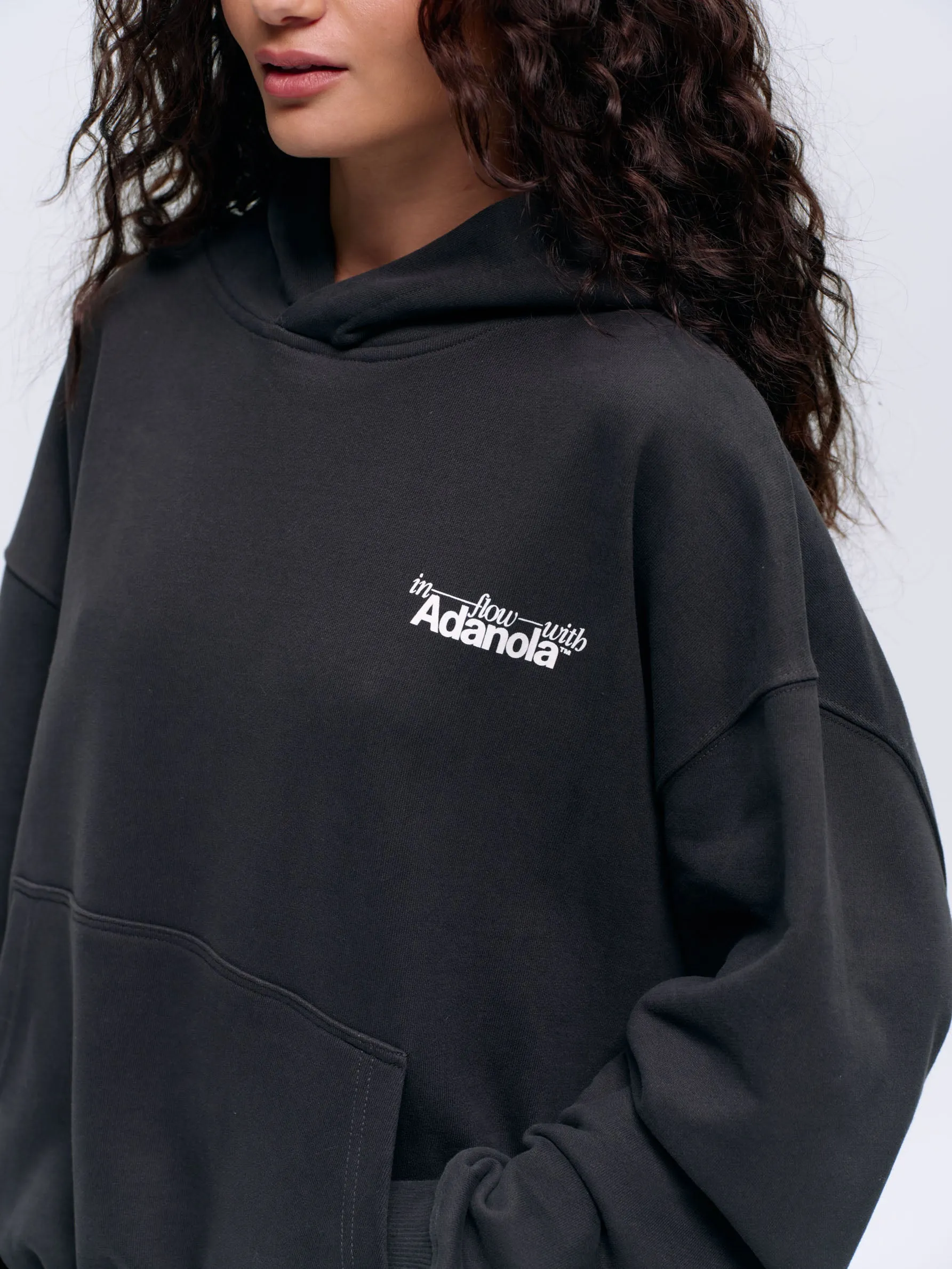 Flow Oversized Hoodie - Anthracite Grey/Lilac Purple