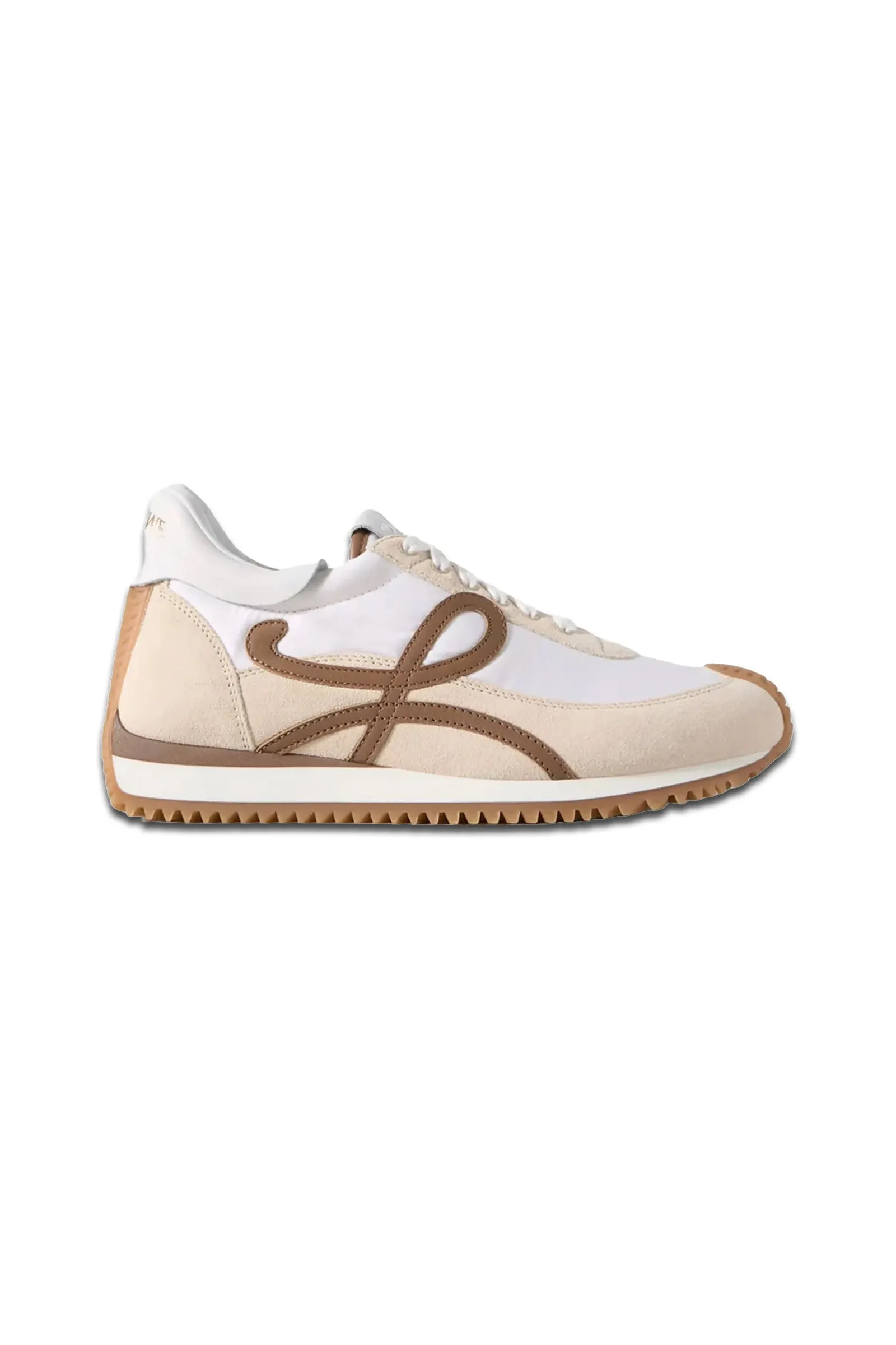 Flow Runner Leather-Trimmed Shell and Suede Sneakers