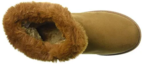 FOCO NFL Philadelphia Eagles Womens Brown Faux Fur Boot, Team Color, Medium