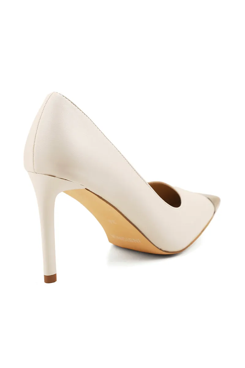 Formal Court Shoes l44430-Cream