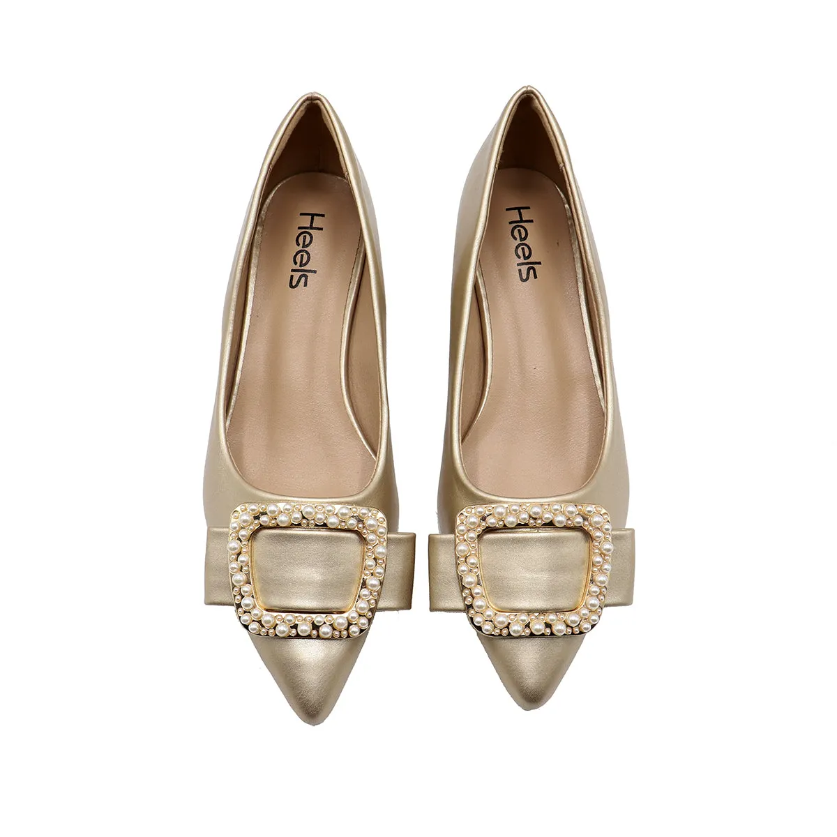 Golden Formal Court Shoes 085511