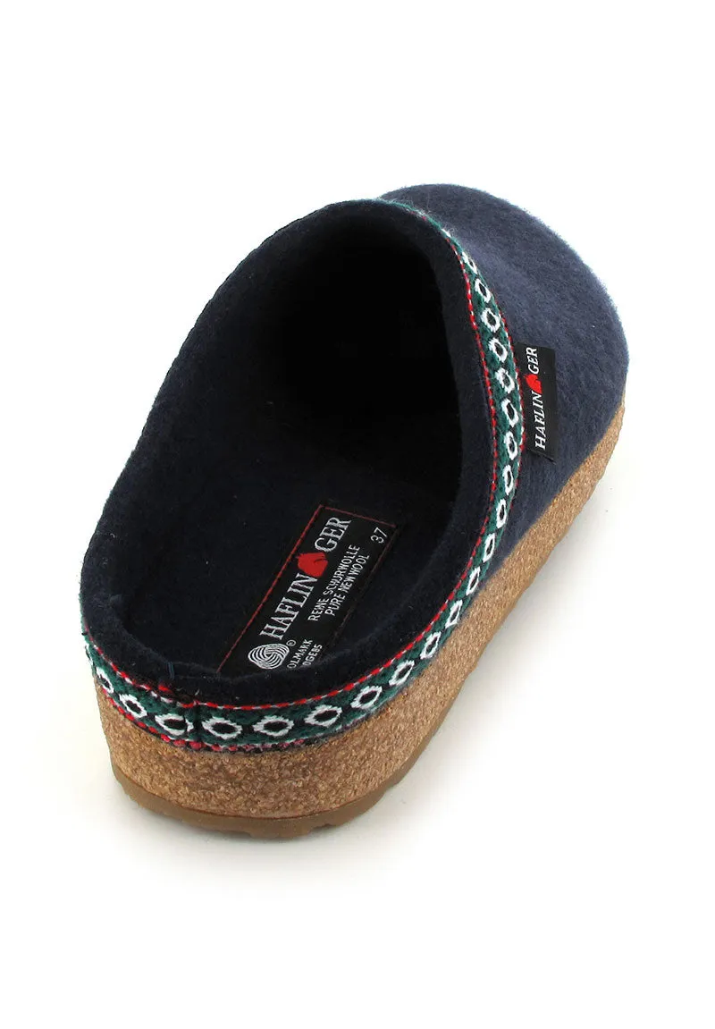 HAFLINGER® Classic Wool Felt Clogs From Germany | Franzl, Blue