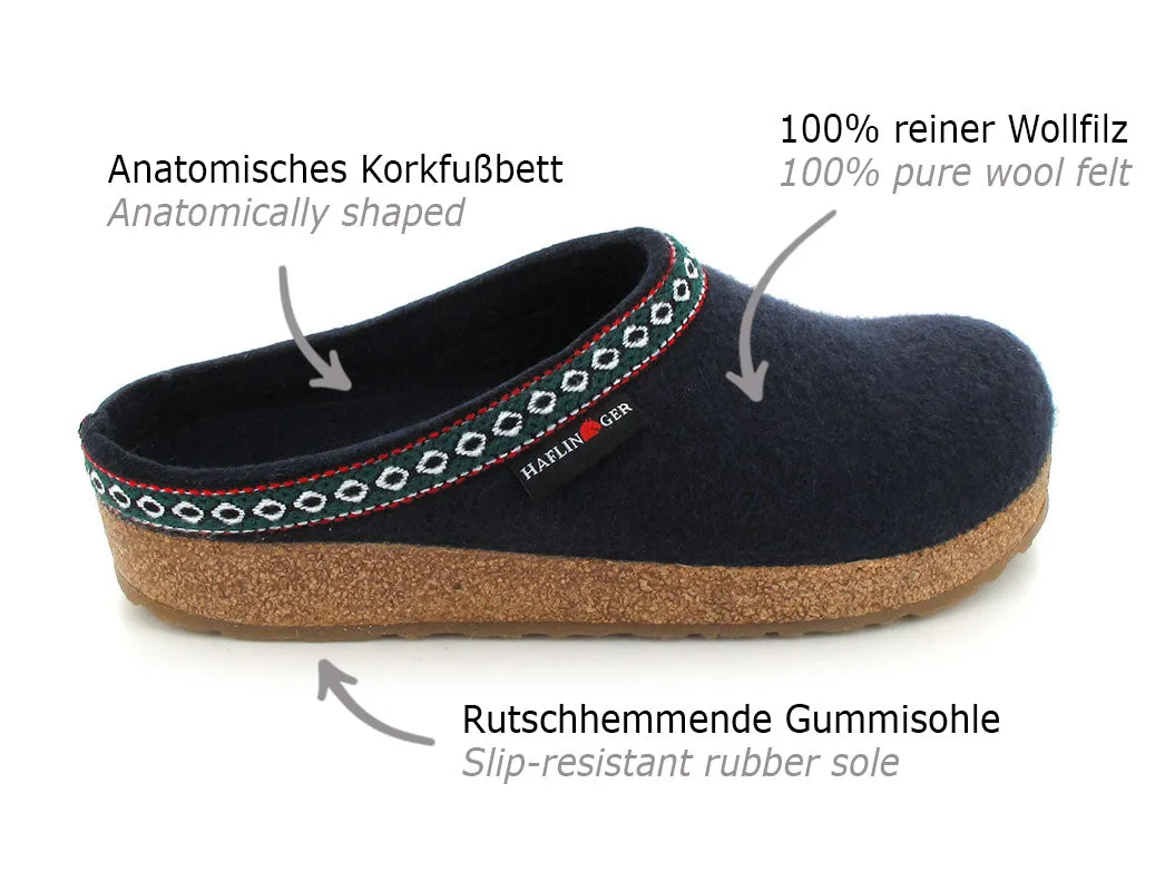 HAFLINGER® Classic Wool Felt Clogs From Germany | Franzl, Blue