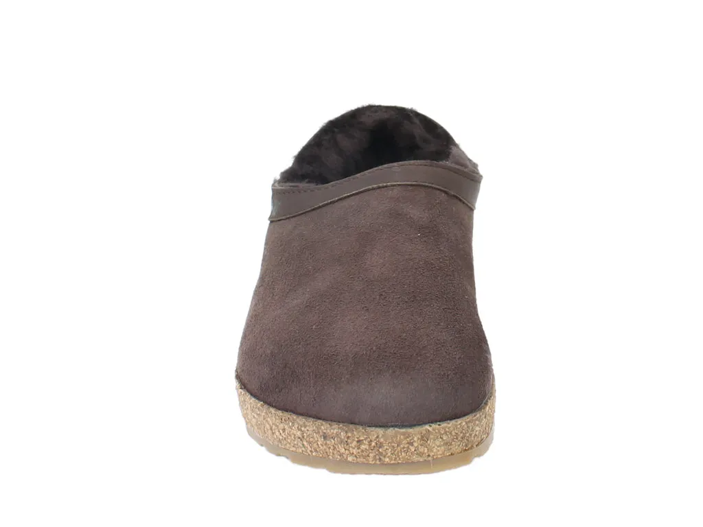 Haflinger Sheepskin Clogs Siberia Brown