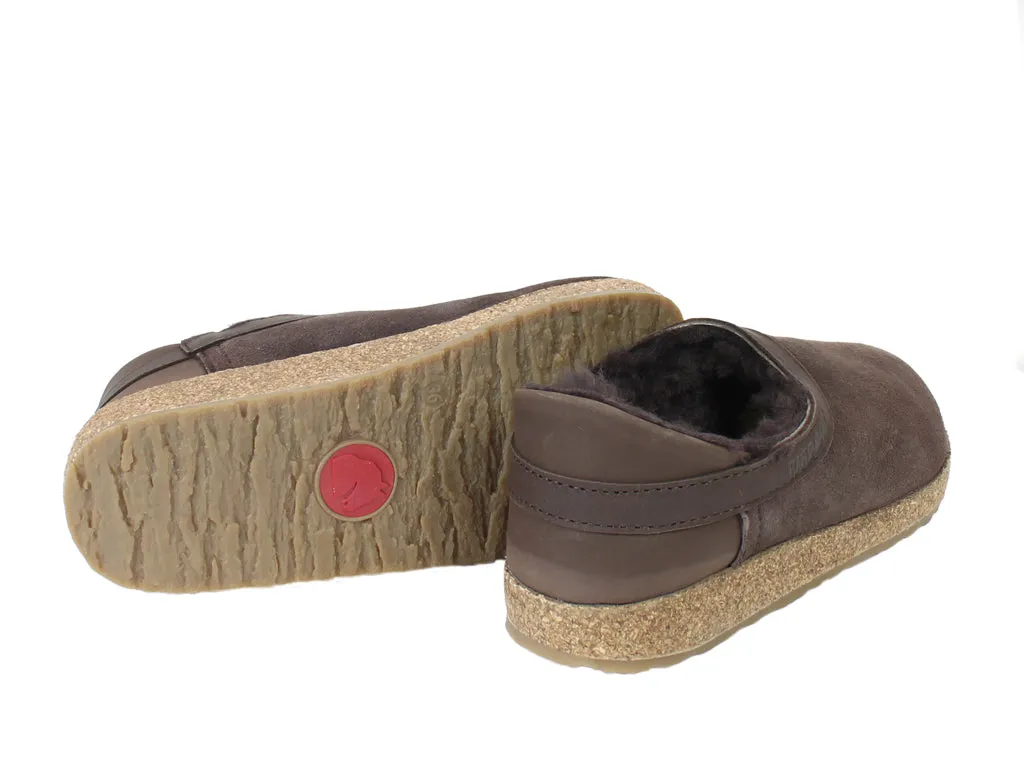 Haflinger Sheepskin Clogs Siberia Brown