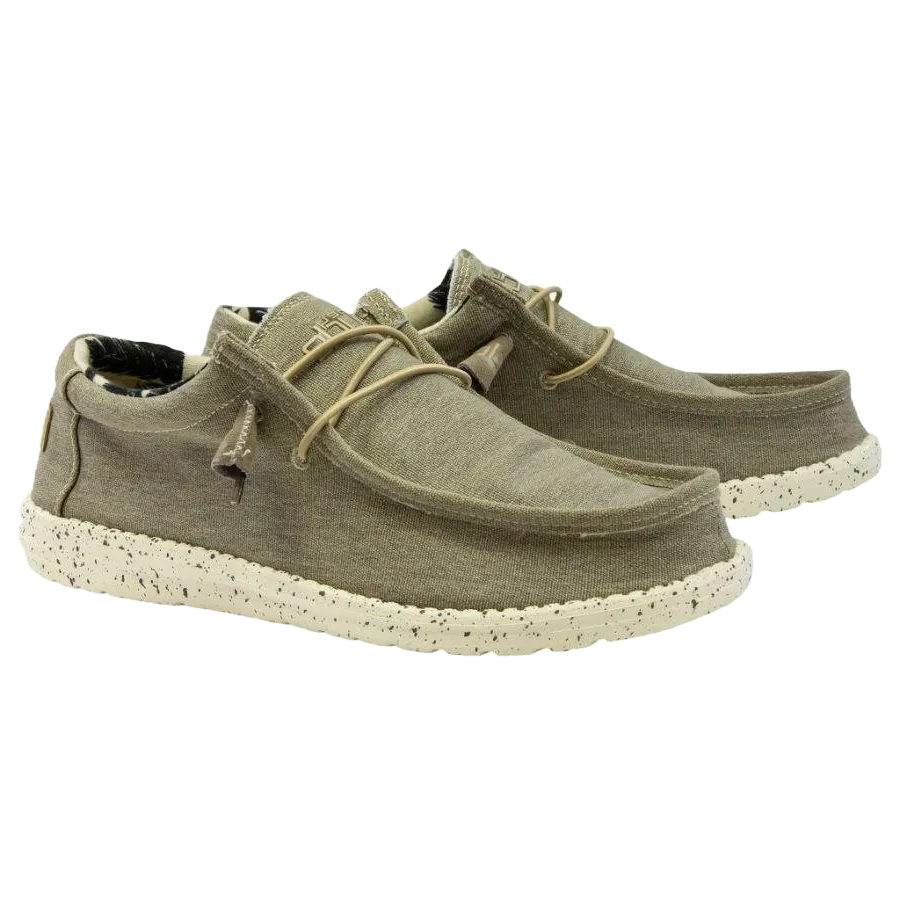 Hey Dude Men's Wally Stretch Beige Shoes 110380500