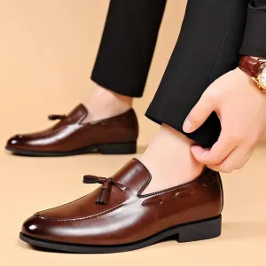 Ilooove Designer Style Dress Shoes for Men Brand New Business Casual Shoes Slip on Leather Shoes Plus Size for Men Wedding Party Shoes