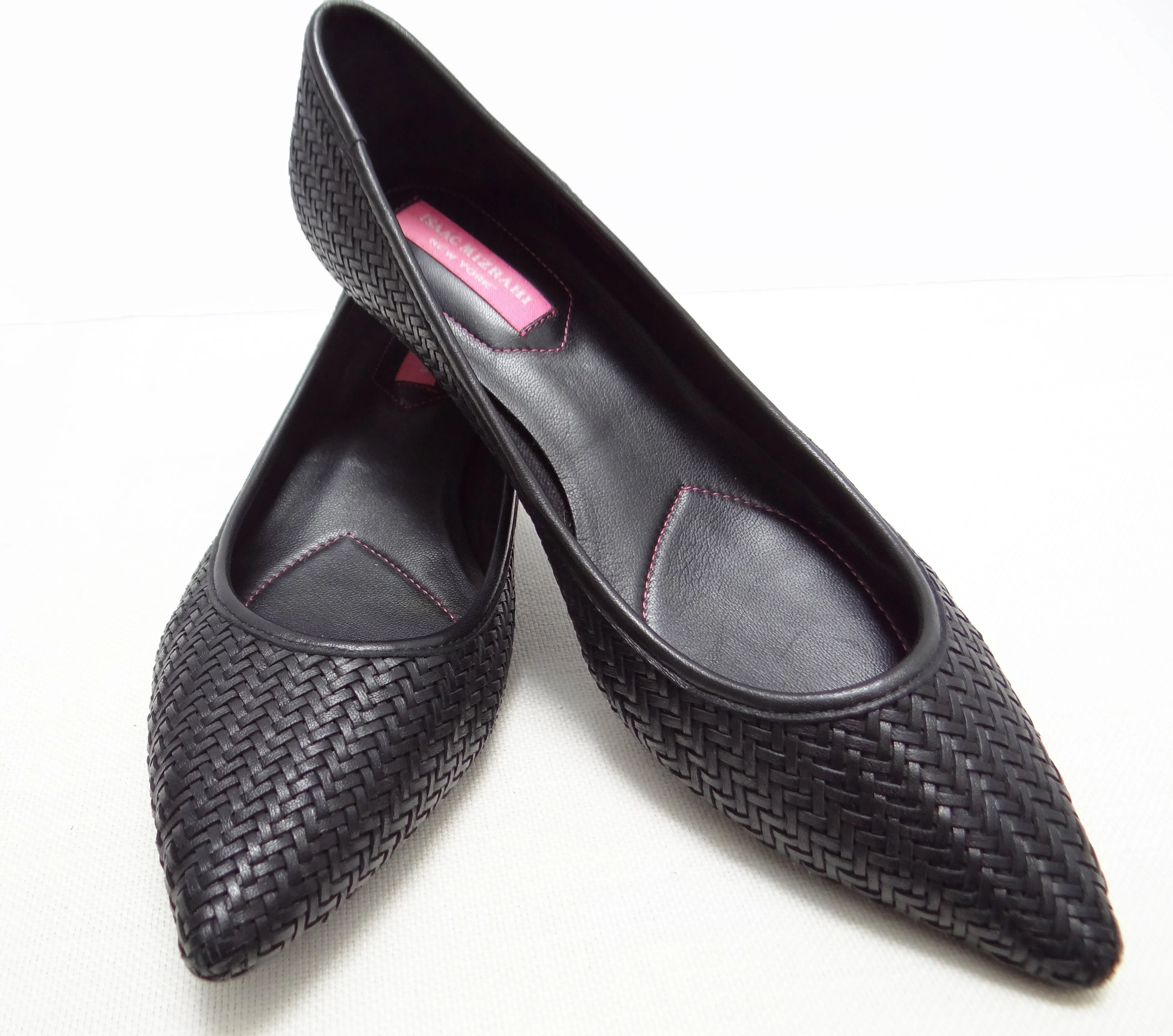 Isaac Mizrahi Black Woven Court Shoes, UK5.5