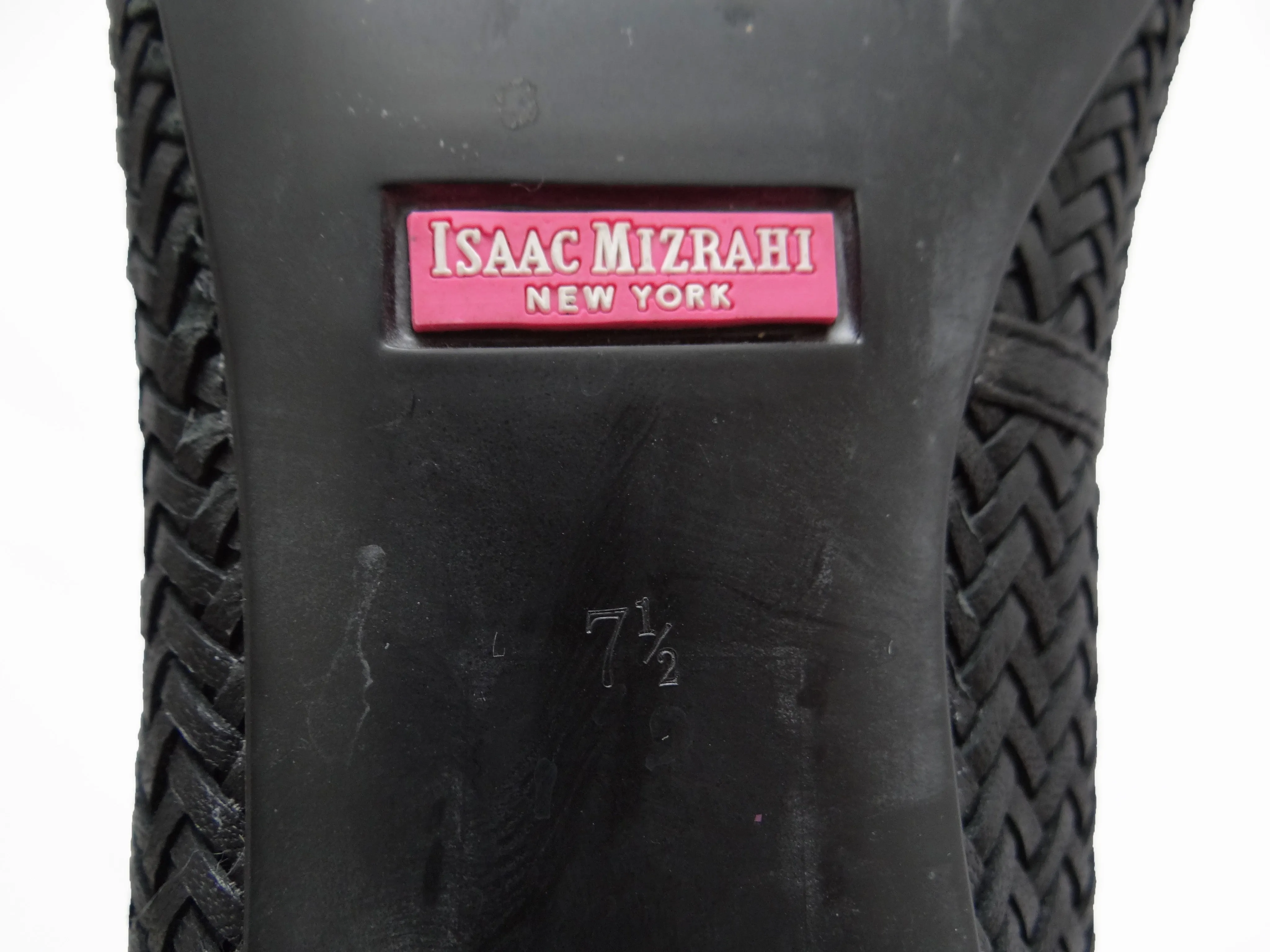 Isaac Mizrahi Black Woven Court Shoes, UK5.5