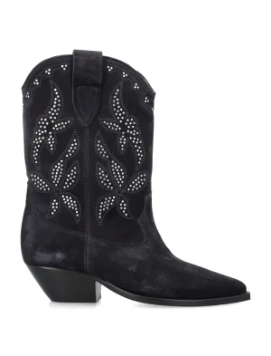 ISABEL MARANT Embroidered Cowboy Ankle Boots