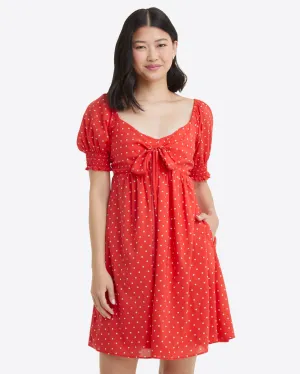 Jennifer Dress in Red Polka Dot