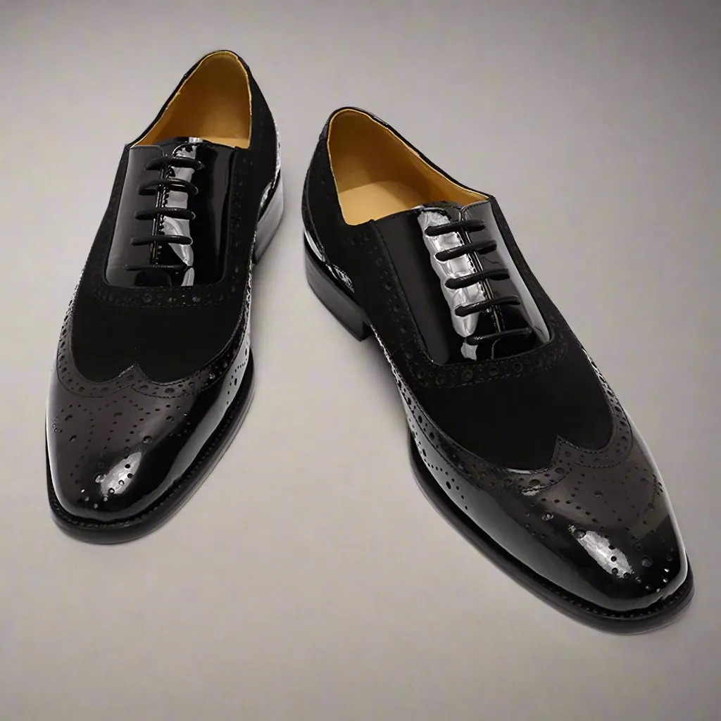 Jon Black Patent & Suede Oxford