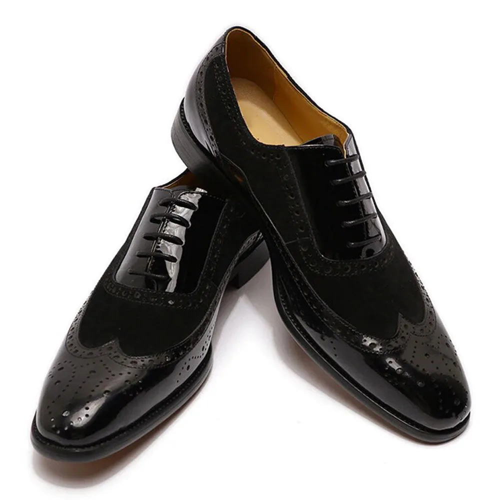 Jon Black Patent & Suede Oxford