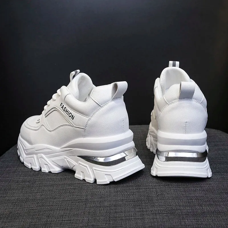 Joskaa 2024 New Designer White Platform Sneakers