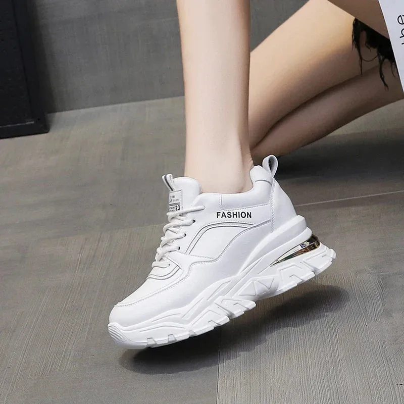 Joskaa 2024 New Designer White Platform Sneakers