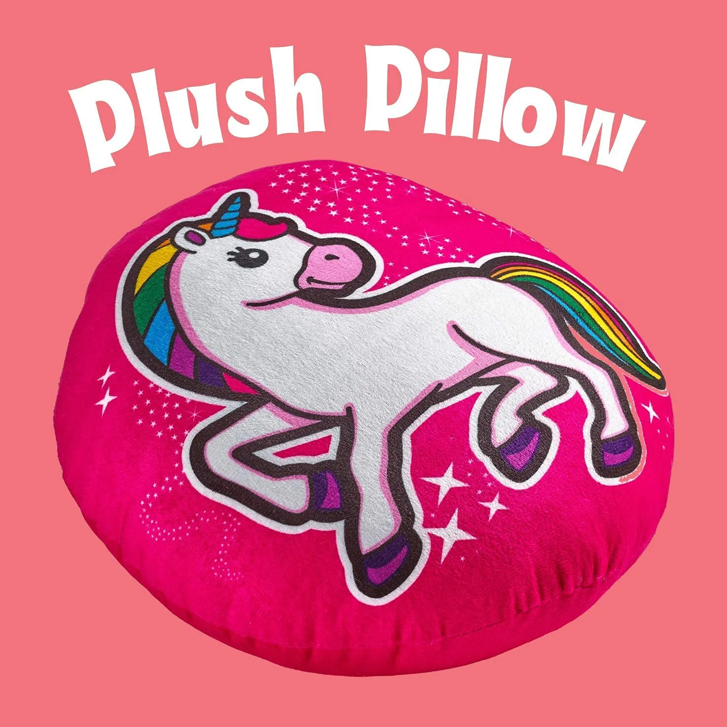 Kicko Unicorn Pillow - 12 Inch Diameter Plush Pillow  Soft Plush Stuffed Pillow  Kids