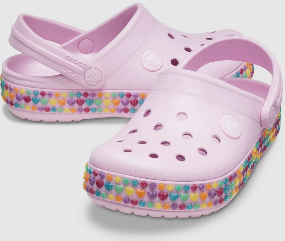 Kids’ Crocband Gem Band Clog - Pink