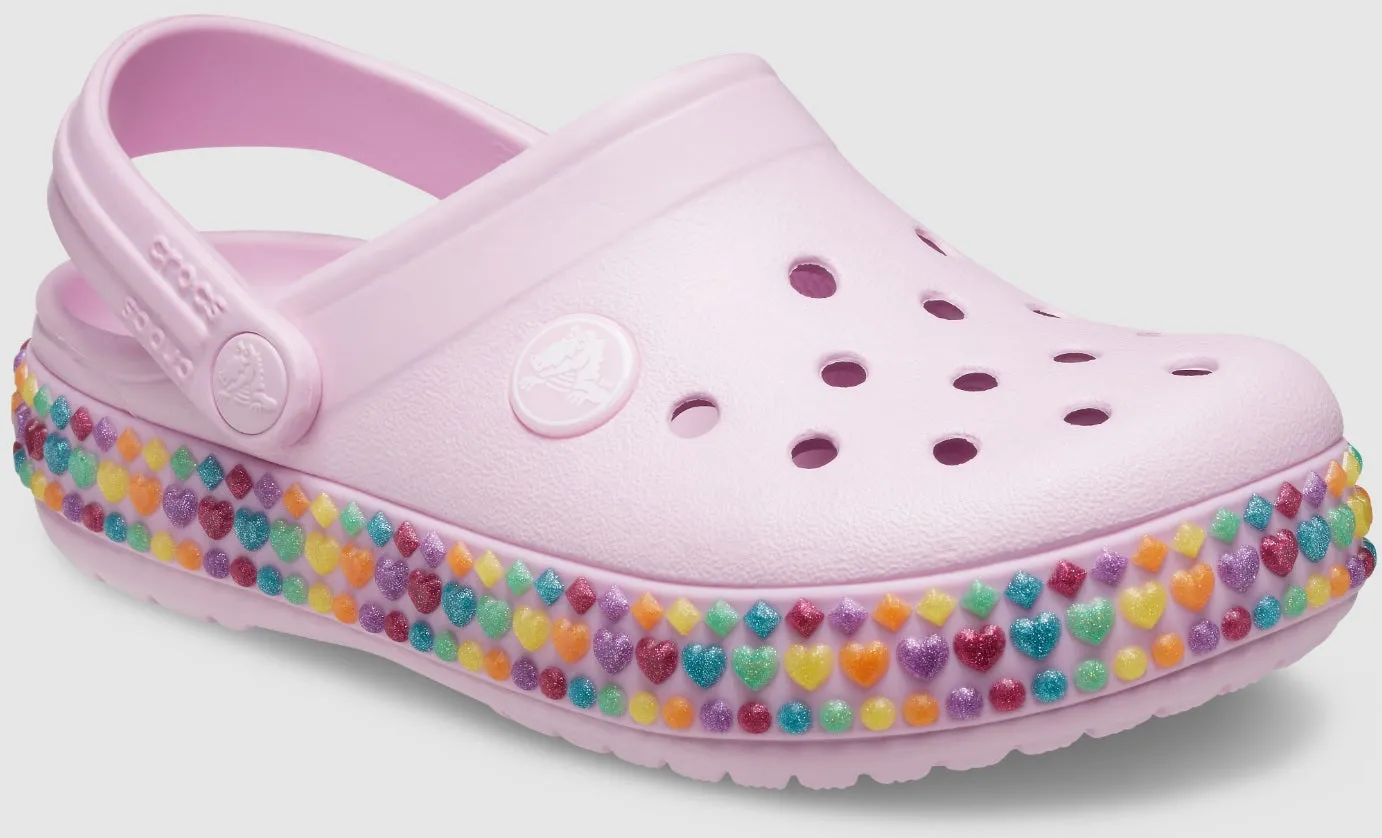 Kids’ Crocband Gem Band Clog - Pink