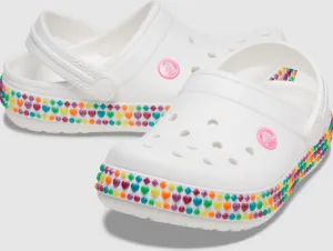 Kids’ Crocband Gem Band Clog - White