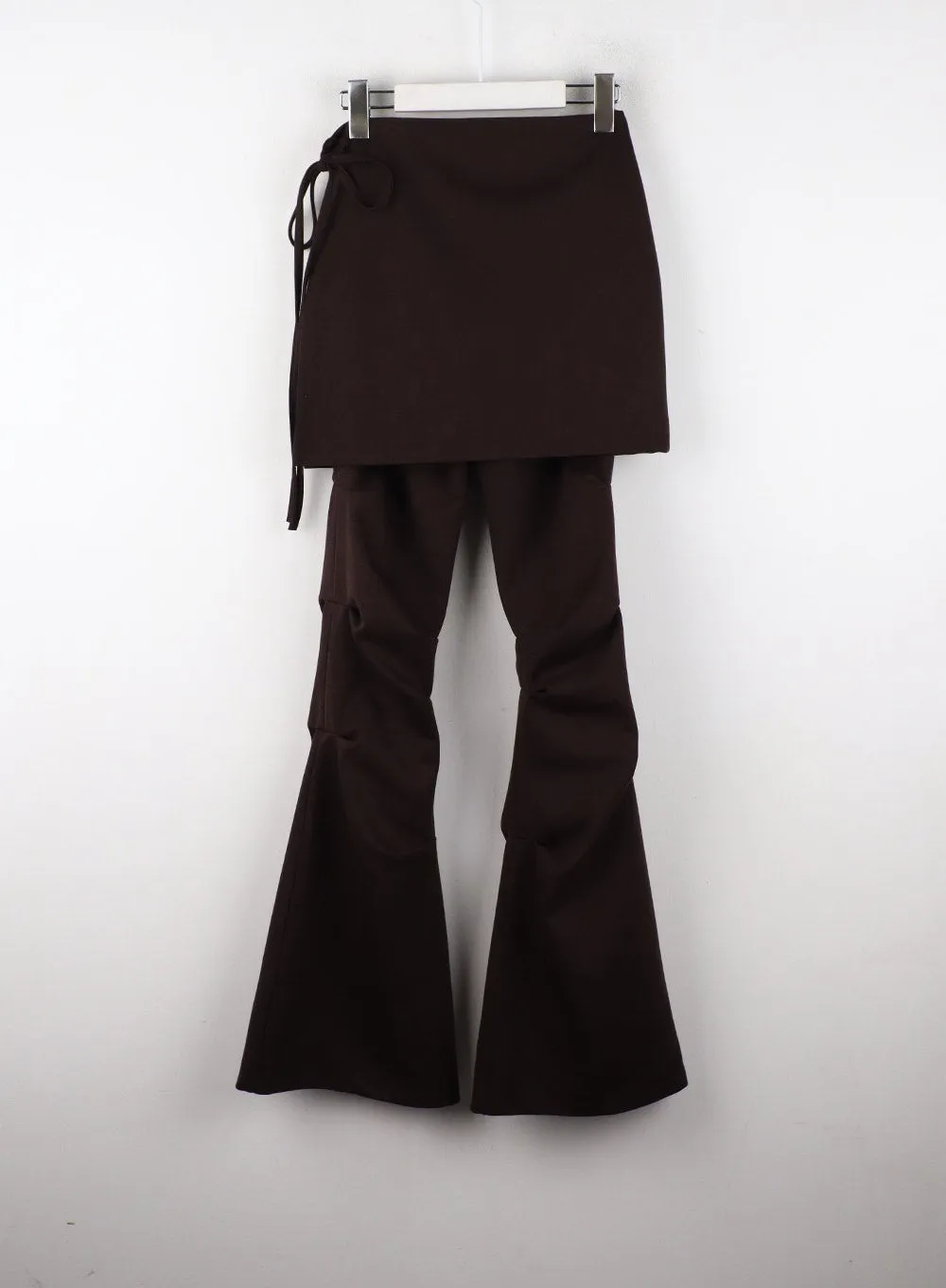 Layered Pintuck Boot Cut Pants CD319