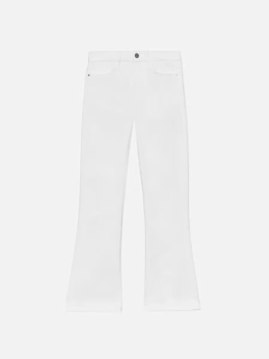 Le Crop Mini Boot Jeans in White