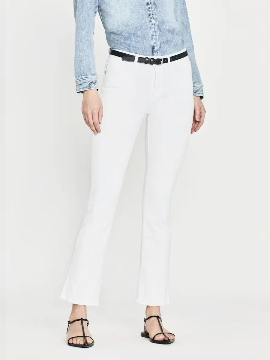 Le Crop Mini Boot Jeans in White