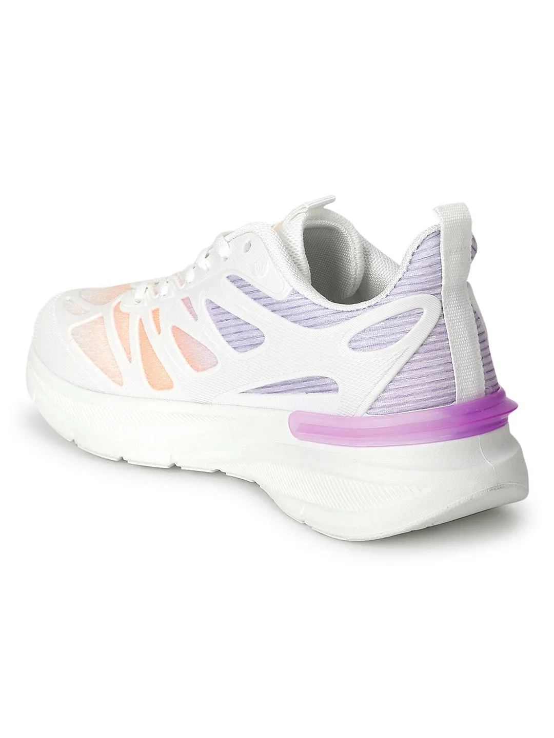 Lilac White Mesh Lace-Up Sneakers (TC-RS3614-LILAC)