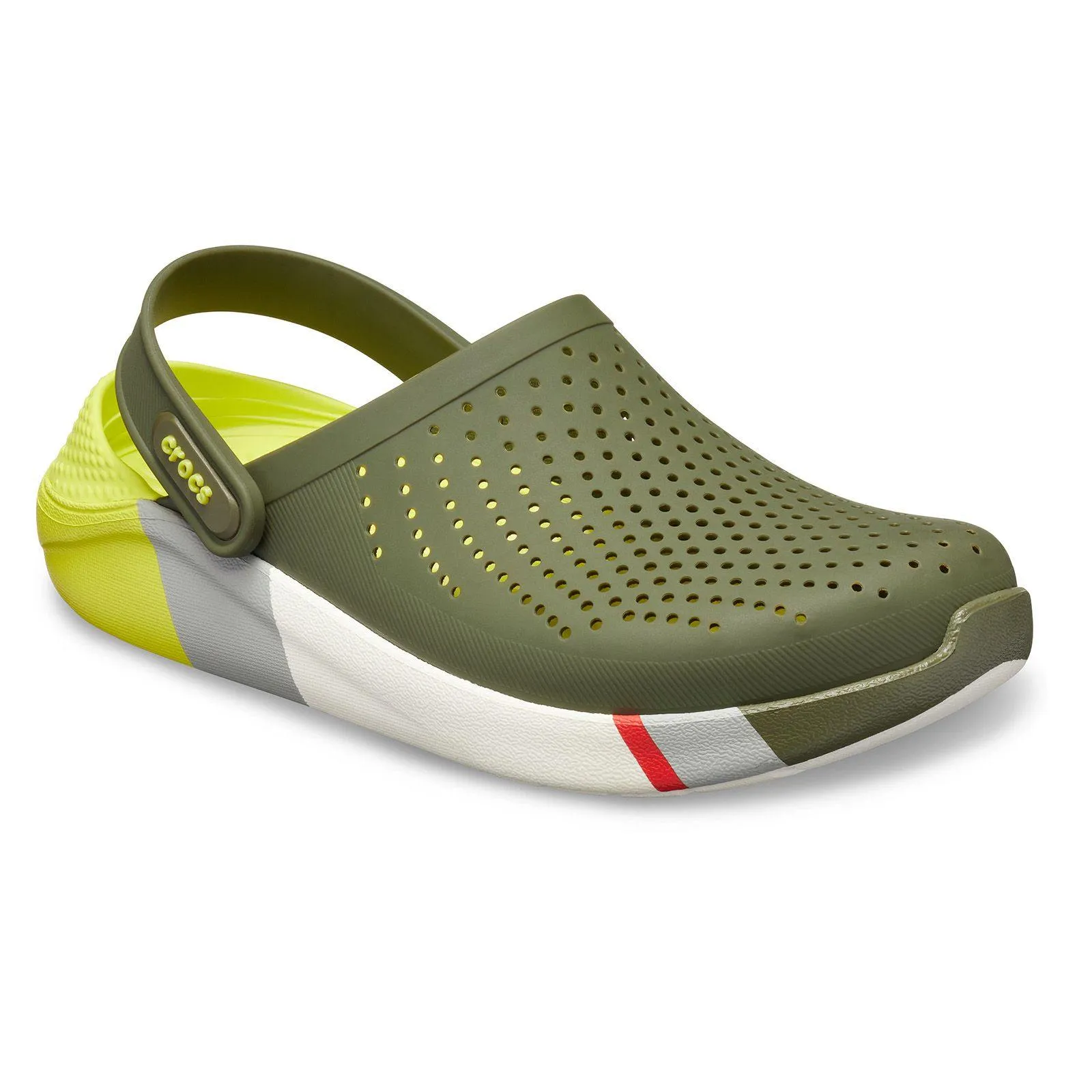 LiteRide Colorblock Clog Army Green / White