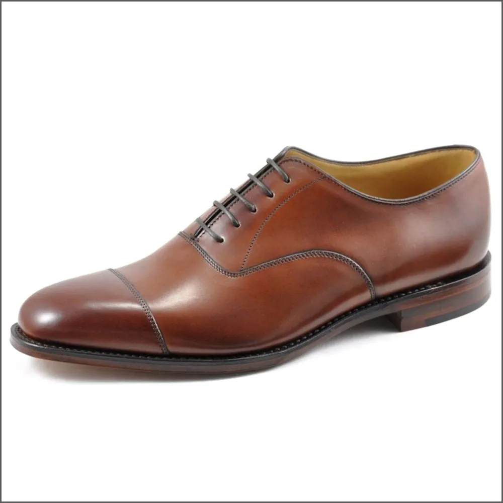 Loake Aldwych Mahogany Calf Oxford Leather Sole F Fit--