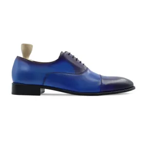 Lobelia - Men's Burnish Blue Calf Leather Oxford Shoe