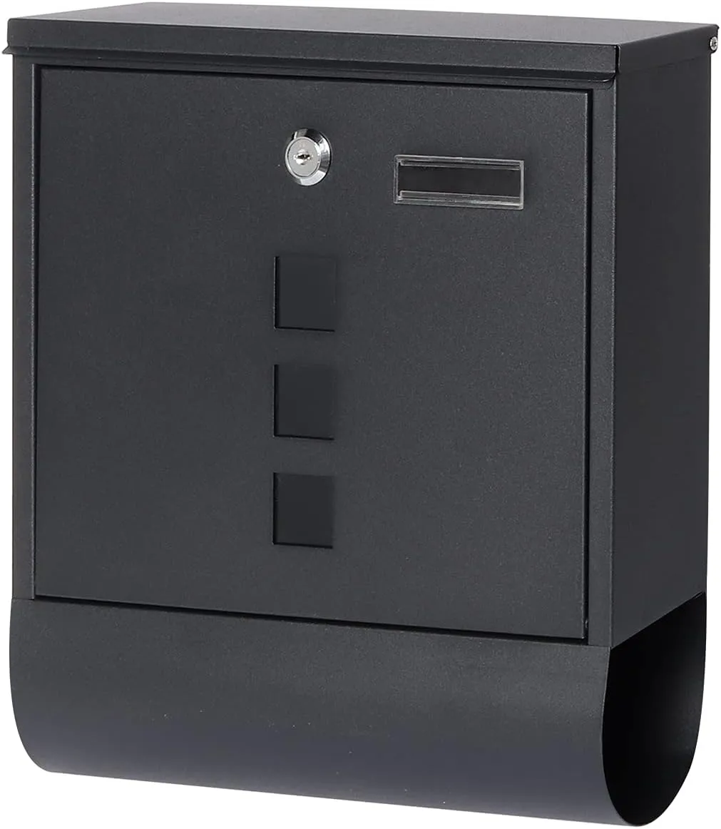 Mailboxes with Secure Key Lock and Newspaper Holder