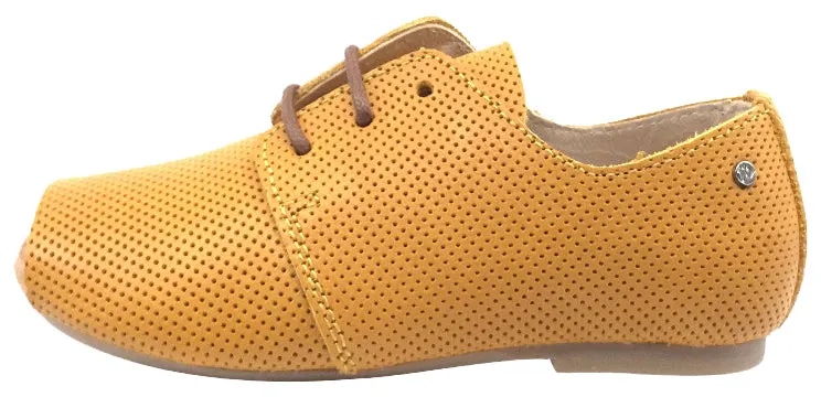 Manuela de Juan Girl's Bastien Mustard Sandal Oxford