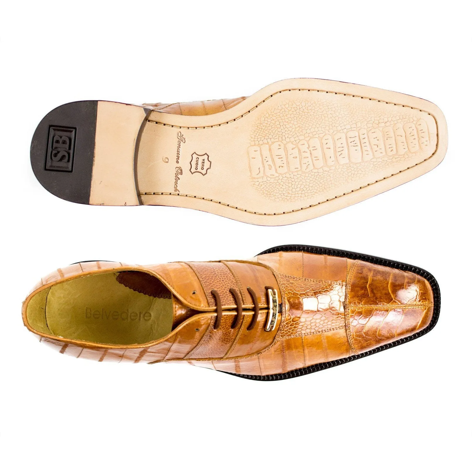 Mare Ostrich & Eel Dress Shoe by Belvedere