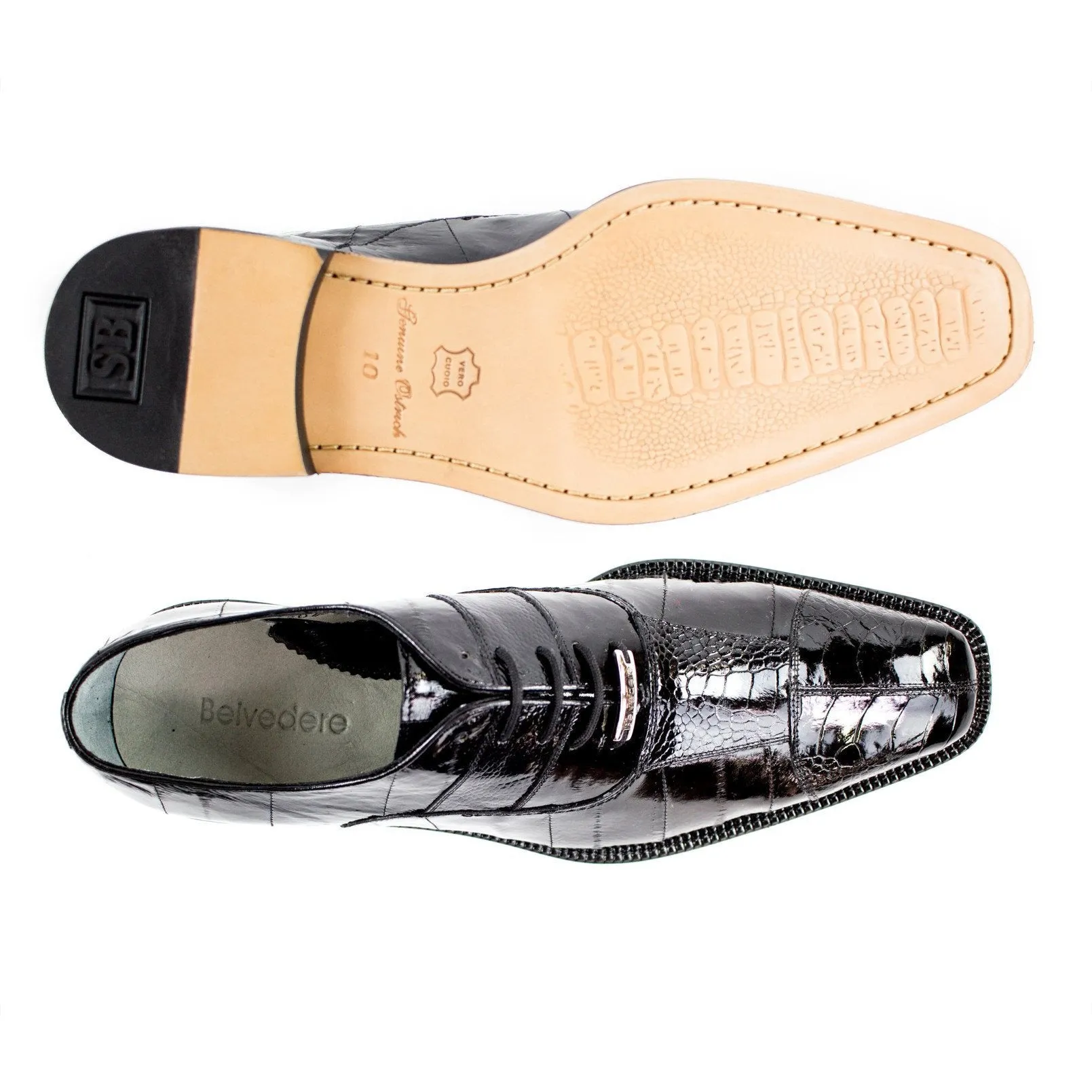 Mare Ostrich & Eel Dress Shoe by Belvedere