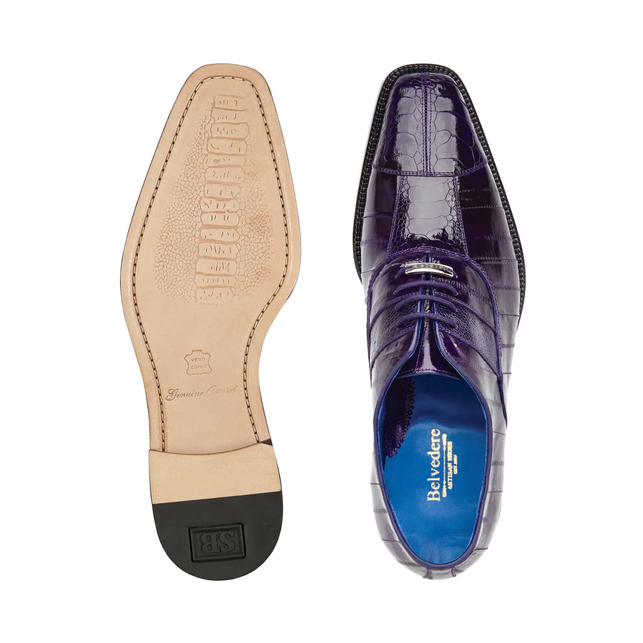 Mare Ostrich & Eel Dress Shoe by Belvedere