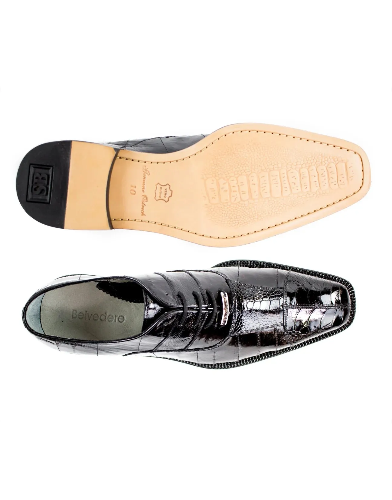 Mare Ostrich & Eel Dress Shoe by Belvedere