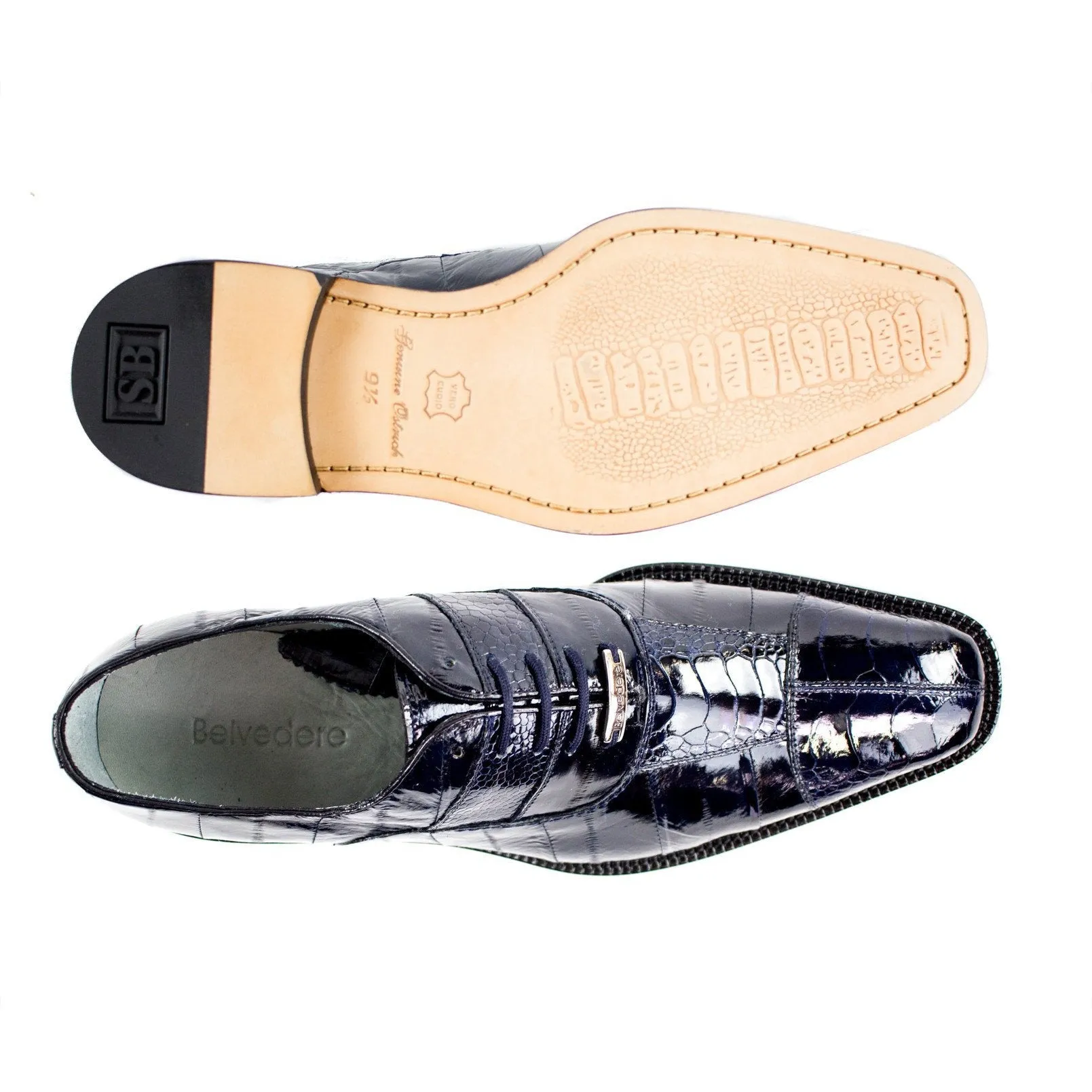 Mare Ostrich & Eel Dress Shoe by Belvedere