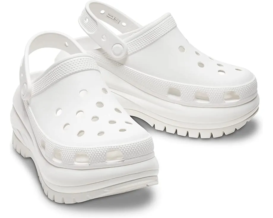 Mega Crush Clog Crocs, white