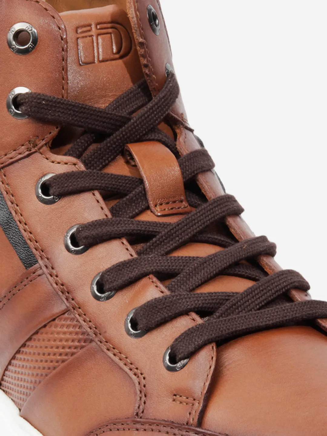 Men Tan Leather Sneaker (ID3089)