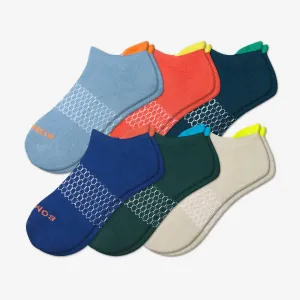 Men's Solid Neon Tipping Ankle Sock 6-Pack