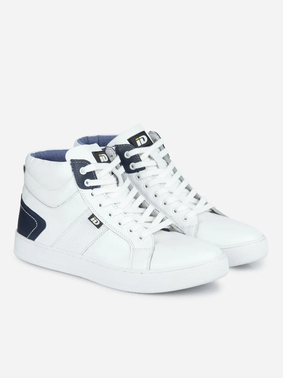 Men's White Ankle Top Lace Up Sneaker (ID3053)