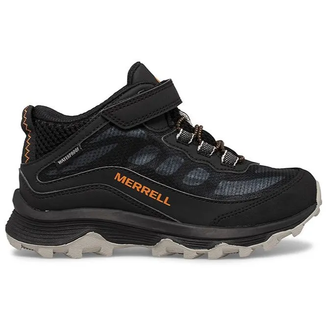 Merrell Black Moab Speed Mid Waterproof Children's Hiker