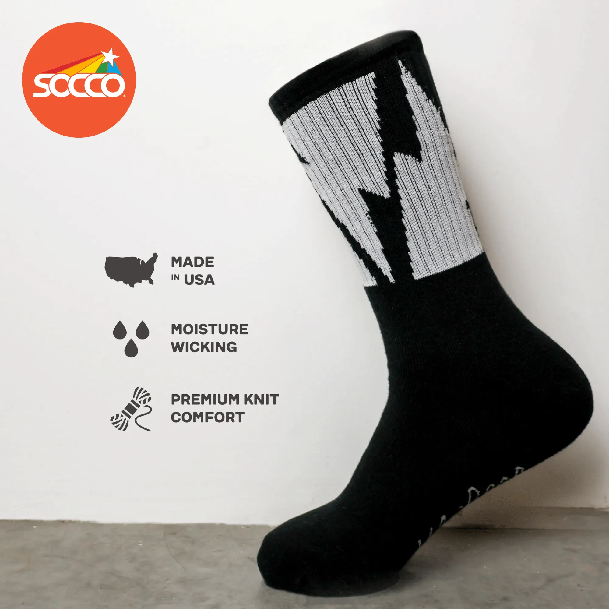 Mike Vallely Bolt Socks | Black