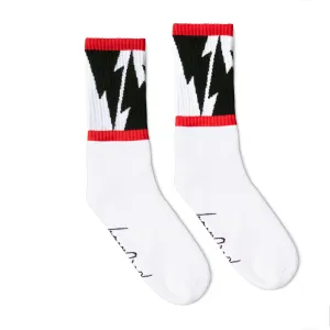 Mike Vallely Lightning Bolt Socks V2 | White