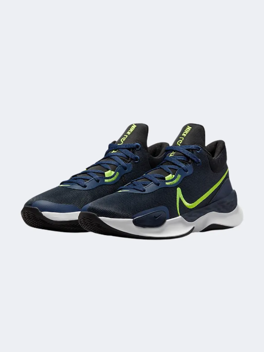 Nike Renew Elevate 3 Men Basketball Shoes Black/Navy